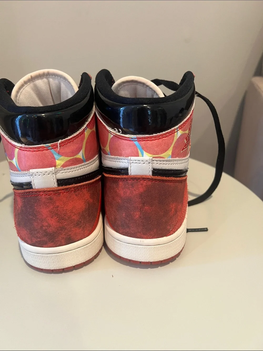 Nike Kids Miles Morales High-Top Sneakers in Red, White and Black